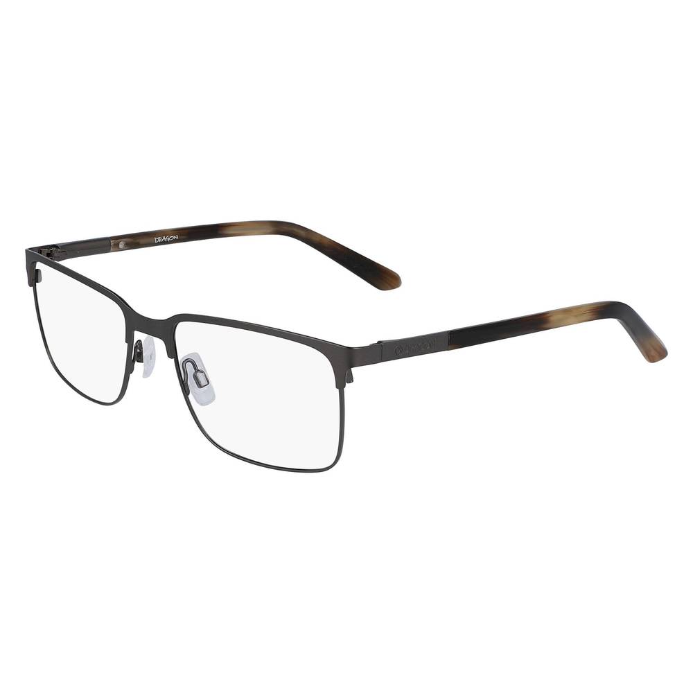 Dragon DR2015 Eyeglasses 074 Matte Gunmetal Amber Wood 61mm